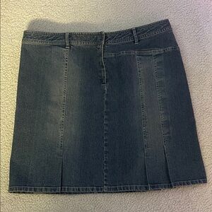 Vintage Ann Taylor LOFT Pleated Denim Skirt, Size 14 NWOT